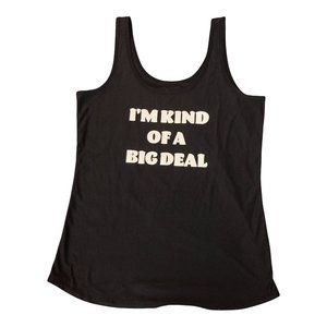 Nobo Tank Top Womens Juniors XXL  Black White Graphic Kind of a Big Deal Funny